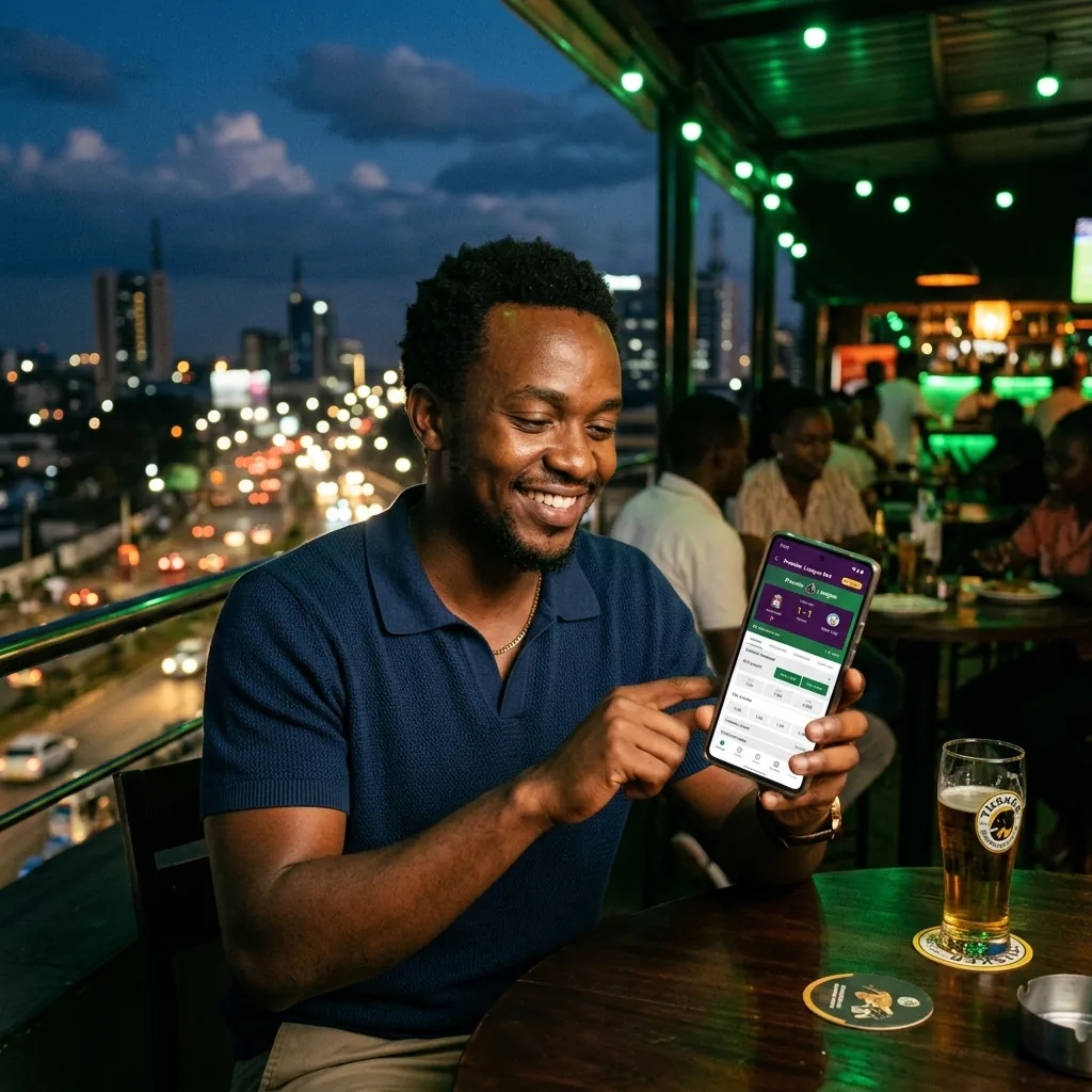 Mchezaji wa Kenya akitumia M-PESA kubeti mtandaoni